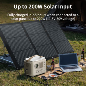 สถานีไฟฟ้าพกพา ECOPLAY 800W 512Wh เครื่องกำเนิดพลังงานแสงอาทิตย์, แบตเตอรี่สำรองสำหรับตั้งแคมป์, สำรองไฟบ้าน, USB-C PD, ปลั๊กแบบ USA - Product Image 6