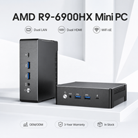 OEM ODM AMD Ryzen 9 7940HS Mini PC 64GB DDR5 2TB SSD, Komputer Pribadi Mini dengan Dual USB4 dan LAN 2.5G untuk Pekerjaan Bisnis