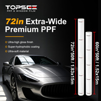 Film de protection de peinture transparent PPF 72 pouces ultra brillant, revêtement hydrophobe, TPU ultra souple, neuf, vente en gros