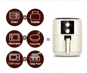 Freidora de aire multifuncional para uso doméstico inteligente de 5L, revestimiento antiadherente de gran capacidad, Control de doble perilla, sin aceite, fácil de cocinar, venta al por mayor - Product Image 4