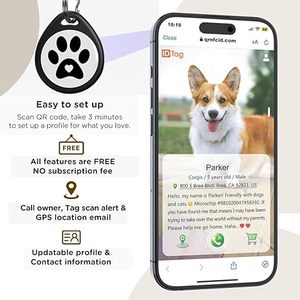 Üretici Tarafından Özelleştirilebilir Dayanıklı NFC QR Kodlu Yuvarlak ABS Hayvan Köpek Kimlik Etiketi, Özel Köpek Adı ve Evcil Hayvan Etiketi ile - Product Image 5