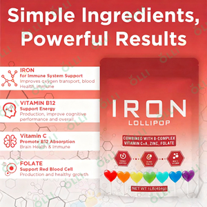 Suplemento <span class=keywords><strong>de</strong></span> piruletas ricas en <span class=keywords><strong>hierro</strong></span> OLLI OEM <span class=keywords><strong>para</strong></span> la belleza y el apoyo inmunológico en <span class=keywords><strong>adultos</strong></span> - Impulso <span class=keywords><strong>de</strong></span> energía saludable - Product Image 4