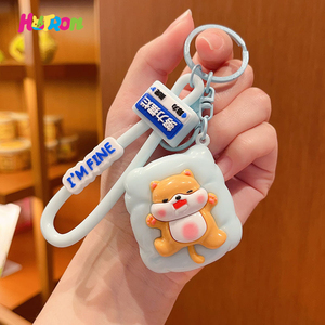Cute Shiba Inu Keychain Panda 3D Keychains PVC <strong>Doll</strong> Pendant Couple Car Bag Hanging <strong>Small</strong> Gift - Product Image 1