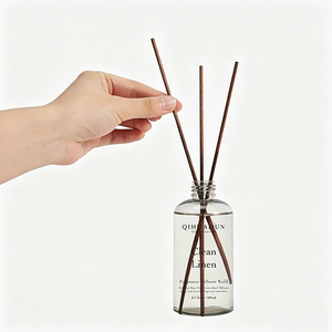 Recharge de diffuseur à bâtonnets en lin naturel écologique longue durée, <span class=keywords><strong>parfum</strong></span> coton frais, pour salon, chambre, salle de bain, buanderie - Product Image 2