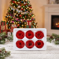 Têtes de roses éternelles séchées en gros de 5-6 cm pour la décoration de mariage, roses éternelles, matériaux décoratifs DIY