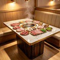 Table de barbecue commerciale Jilu sans fumée et auto-purifiante avec échappement inférieur pour les entreprises alimentaires en intérieur – Commande en gros