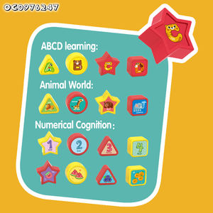 63pcs Balok Mainan Bentuk Geometris Anak-Anak untuk Dalam Ruangan, Silikon Lembut, Permainan Edukatif yang Menyenangkan untuk Bayi, Grosir Shenzhen - Product Image 4