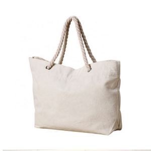 Sac de plage en toile de coton de haute qualité, grand format, personnalisable, vente en gros, sacs de shopping écologiques à motifs de dessins animés - Product Image 1
