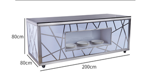 Mesa <span class=keywords><strong>de</strong></span> Buffet Plegable Moderna para Bodas, Restaurantes, Hoteles, Mesas <span class=keywords><strong>de</strong></span> Comedor <span class=keywords><strong>de</strong></span> Hotel, Estación <span class=keywords><strong>de</strong></span> Cocina, Mostrador <span class=keywords><strong>de</strong></span> Buffet - Product Image 4