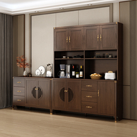 Lxyx Nouveau buffet en bois massif de style chinois, grande capacité, meuble de rangement pour la maison, style zen, vitrine de salle à manger