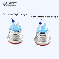 Interrupteur à bouton-poussoir miniature de 12 mm Meeta CE, ROHS, REACH, IP65, bouton de démarrage pour équipement de réadaptation