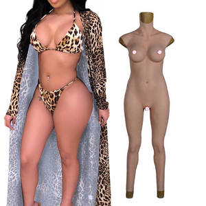 Petto artificiale E Cup piastra finta Vagina mutandina completo completo completo 8 ° Silicone tuta femminile abbigliamento Transgender - Product Image 1