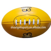 Mini ballon de rugby/AFL en mousse PU PVC cousu à la machine, couleur et impression personnalisées, avec logo sur mesure - Cadeau promotionnel