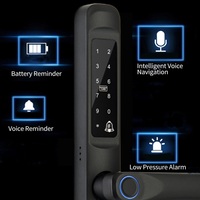 Diyu Hoge Kwaliteit Fabrieks Prijs Huis IP68 Waterdichte Slimme Deurgreep Vingerafdruk Wachtwoord WiFi Tuya TT Lock App Aangepast