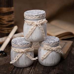 בקבוק תחרה פרחוני, נרות שעווה סויה ריחניים שהופך את האספקה בעציצים - Product Image 3