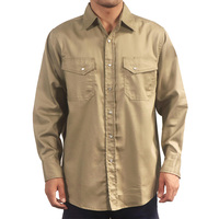 Chemise de soudage OEM pour homme, été, 100 % coton, manches longues, ignifuge, résistante aux hautes températures, certifiée CIQ, vêtement de travail pour travaux de précision