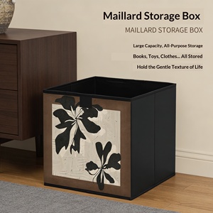 Organizer da Scrivania in Stile Cinese Moderno, Scatola Pieghevole in Tessuto con Cassetto, Salvaspazio e Impilabile per la Casa - Product Image 1