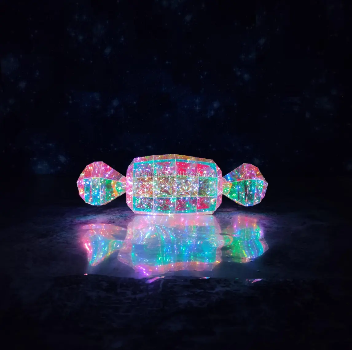 Yapay Led işık kristal şeker modelleri olay düğün noel doğum günü partisi dekor süs şeker sahne ile Led ışıkları