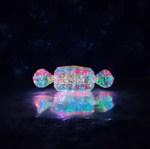 人造发光二极管发光水晶糖果模型活动婚礼圣诞生日派对装饰装饰糖果道具带发光二极管灯