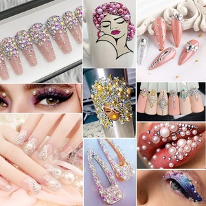 OLeeya Usine Vente en Gros K9 Qualité Verre 100pcs Formes Cristaux à Dos Plat Strass Non Hot Fix pour Nail Art Décoration - Product Image 6