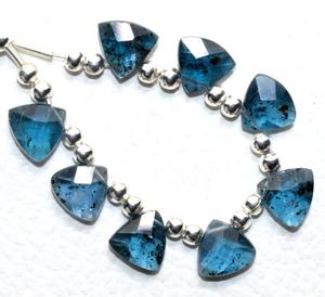 Kyanite ลูกปัดหินสีครามสีฟ้าหัวเป็ดลอนดอนเหลี่ยมเพชรพลอยหลวมลูกปัดล้านล้านล้านคุณภาพธรรมชาติสำหรับการทำเครื่องประดับขายส่ง - Product Image 4