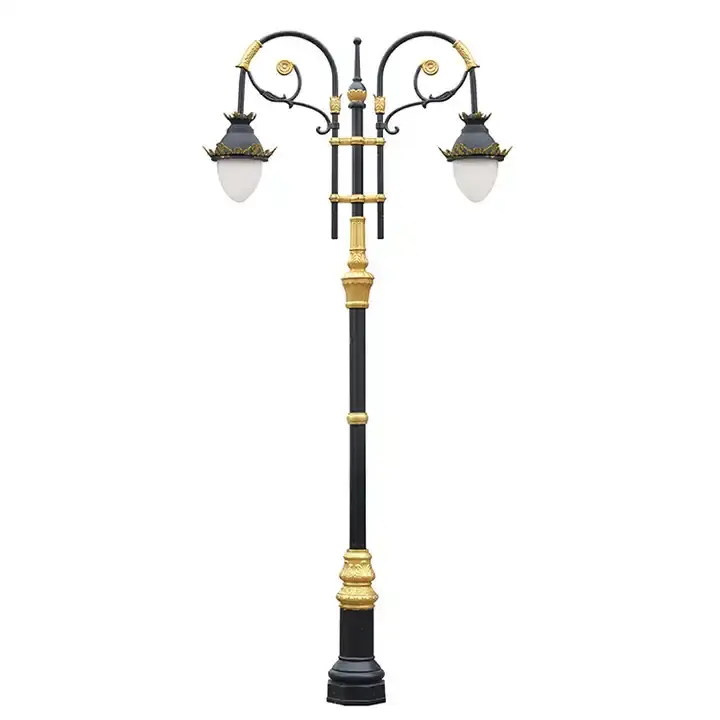 outdoor luxury antique landscape cast iron aluminum garden street lighting pole for villas community lamp light