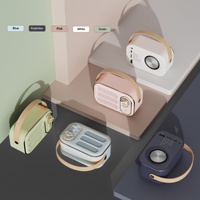 Speaker Audio Mini Portabel Retro dengan Baterai Internal, Tanpa Lampu LED, Pengisian Daya di Rumah, dan Slot Kartu