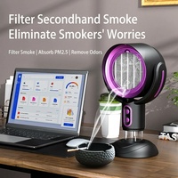 Mini Hotte de Cuisine Électrique de Bureau Portable avec Filtre à Ions Négatifs pour Fumée d'Huile, Forte Aspiration pour Usage Domestique