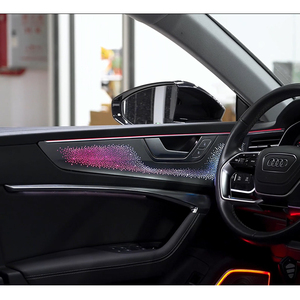 Kit d'éclairage d'ambiance pour Audi A7L/C8 2022-2025 avec accessoires de garniture LED 64 couleurs effet ciel étoilé blanc carbone - Product Image 2