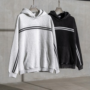 Sudadera con Capucha Deportiva a Rayas de Terciopelo Grueso de Algodón para Otoño, Marca de <span class=keywords><strong>Moda</strong></span> Urbana Europea y Americana - Product Image 5
