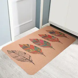 Gros lin Imprimé Tapis Anti-Fatigue Tapis de Cuisine Moderne En Caoutchouc tapis de sol