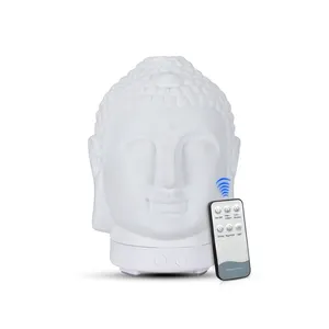 Boeddha Patroon 100Ml Aroma Diffuser Met Wifi Afstandsbediening Voor Etherische Olie Met 7led Keramische Etherische Oliën Diffusers