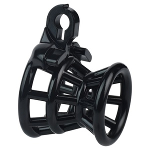 Dispositivo de castidad de plástico FRRK con 4 anillos para pene, equipo de bondage para uso prolongado, juguetes sexuales BDSM para hombres - Product Image 5