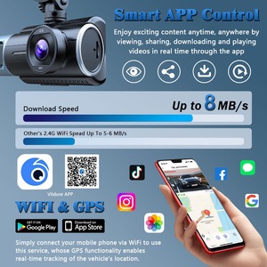Dashcam Wifi 4K+4K+1K a 3 telecamere con GPS, ADAS, visione notturna e sensore G per auto - Product Image 5