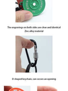 Portachiavi da palestra fai da te con design a bilanciere in gomma, personalizzabile con sublimazione, a forma di bilanciere o manubrio, ideale come regalo - Product Image 5