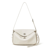 Sac à bandoulière en cuir fait main, moderne, minimaliste, esthétique, imperméable, portable, pour femme