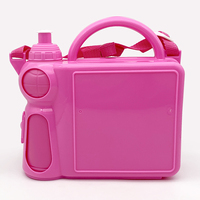 Boîte à lunch carrée pour enfants Utop, écologique, sans BPA, avec contenants, cuillère, couvercle en plastique, utilisable au micro-ondes