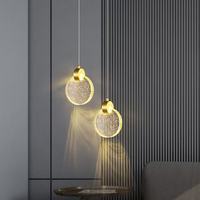 Lustre de luxe suspendu, lampe de maison élégante, luminaire d'escalier à tête unique, lustre en cristal pour plafond haut, LED blanc chaud pour restaurant