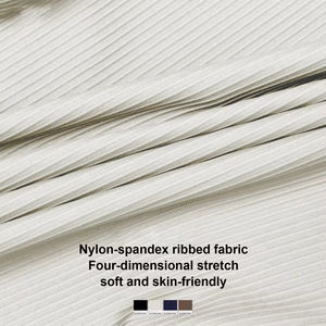 Soutien-gorge de sport pour femme HUACHEN, léger, à maintien élevé, à séchage rapide, respirant, à côtes sur les épaules, pour le yoga, le pilates, la course à pied - Product Image 4