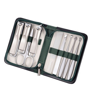 10pcs Carbon Steel <b>Nail</b> Clippers <b>Set</b> Portable Manicure Kit with Ear Scoop Beveled Tool and <b>Nail</b> File - Product Image 2