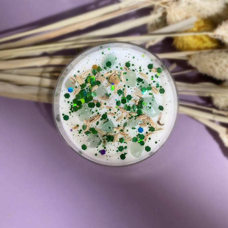 Green glitter (Lime verbena)1PCS