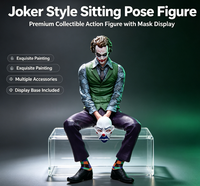 Figurine Joker assise, ornement de tableau de bord de voiture, modèle de collection pour bureau, figurine décorative pour intérieur de véhicule et maison, cadeau
