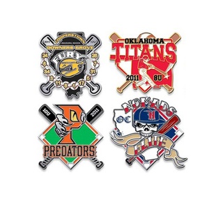 Vente en gros de badges de revers en métal personnalisés avec design de dessin animé, badges de club sportif de baseball personnalisés, épingles de revers en métal émaillées pour le baseball - Product Image 6