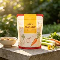 Sachet Doypack alimentaire personnalisé en aluminium imprimé, haute barrière, refermable, pour repas prêts à consommer