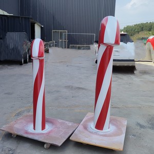 Thương mại khổng lồ lớn kẹo mía sợi thủy tinh bức tượng đồ trang trí ngoài trời trang trí Giáng sinh hiển thị - Product Image 3