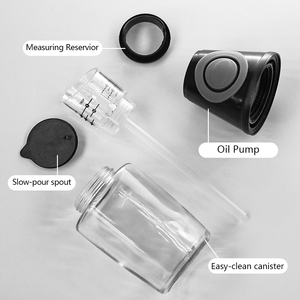 Vendeur chaud 250ml 500ml grande capacité bouton <span class=keywords><strong>verre</strong></span> bouteille d'huile en plastique bouteille d'huile absorbante bouteille d'huile mesurable - Product Image 6