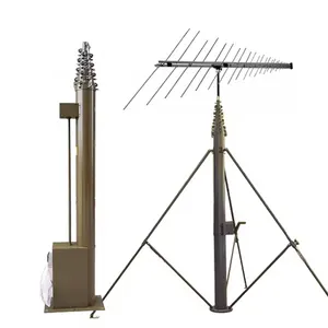 Vendas diretas da fábrica mastro telescópico de antena 4m 6m 8m 10m 12m (pode ser personalizado)