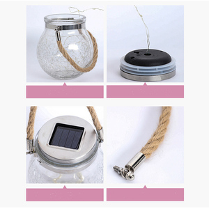 Luces colgantes de luciérnaga para decoración de jardín, guirnalda de luces LED con tapa de tarro de Mason Solar, con diseño de árbol, 20LED - Product Image 3