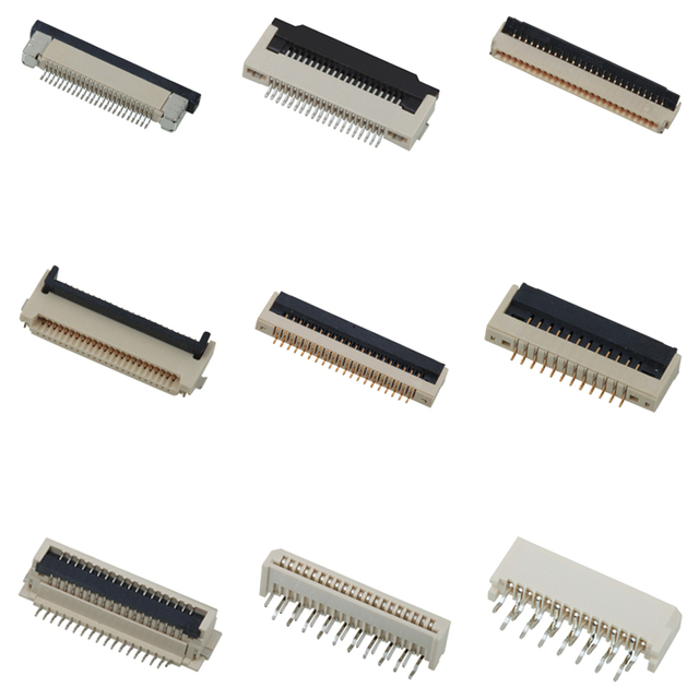 0.3mm 0.5mm 0.7mm 0.8mm 1.0mm Pitch 4-60Pin ZIF SMD SMT FFC Cable FFC FPC Flat Flex Connectors Copper Alloy Tin Plated
