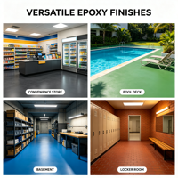 Revêtement de sol en sable époxy coloré antidérapant et résistant aux intempéries pour allées, patios, garages, sous-sols et rénovation de béton – Vente en gros